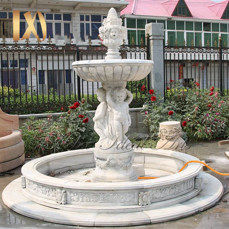 Good quality Child With Fish Fountain for sale