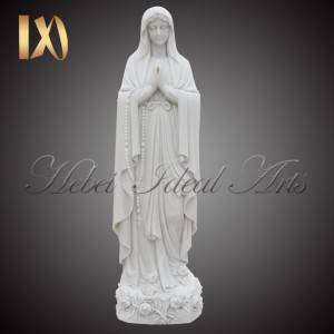Outdoor marble religious our lady of Lourdes statue on discount sale for church decoration