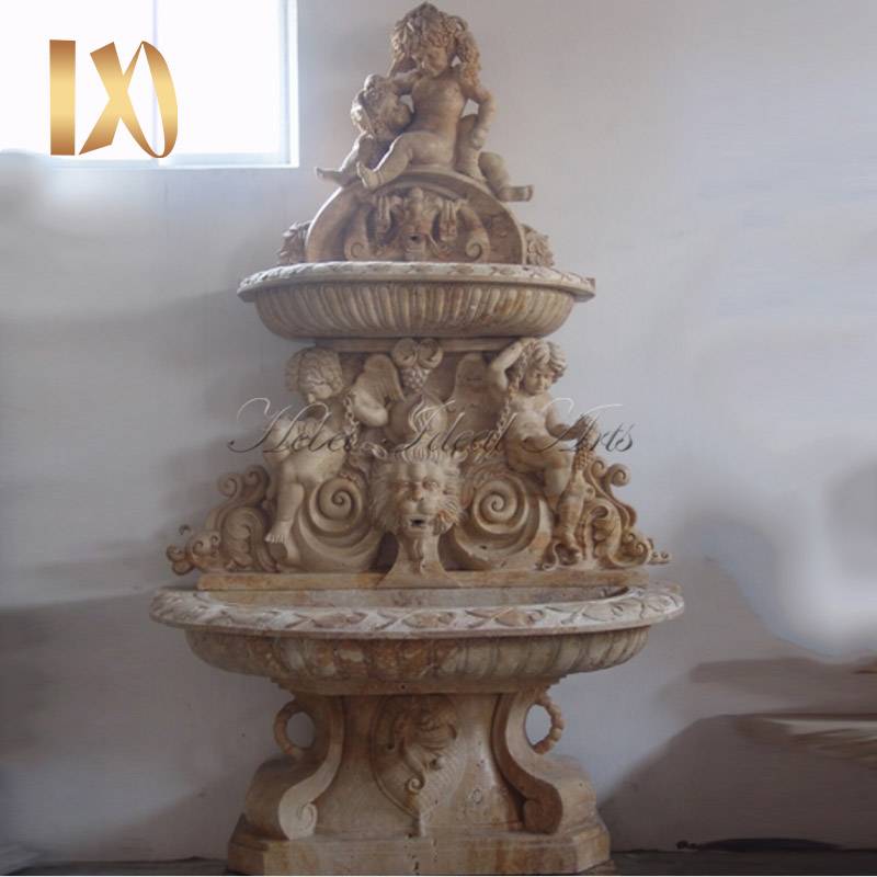 Customized size Travertine Wall Fountain for sale