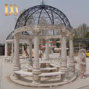 Marble gazebo with pillar design for sale