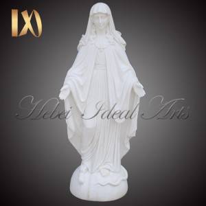 Factory outlet white marble Virgin Mary statue for sale