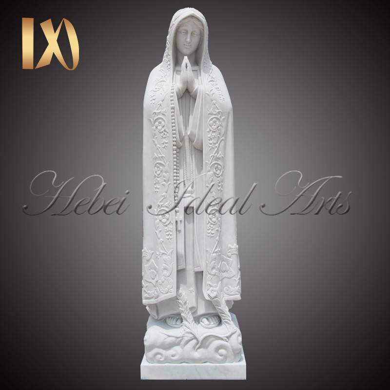 Factory outlet beautiful white marble Virgin Mary statue for sale Featured Image