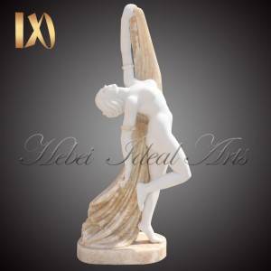Factory outlet beautiful nude woman dancing marble statue for sale