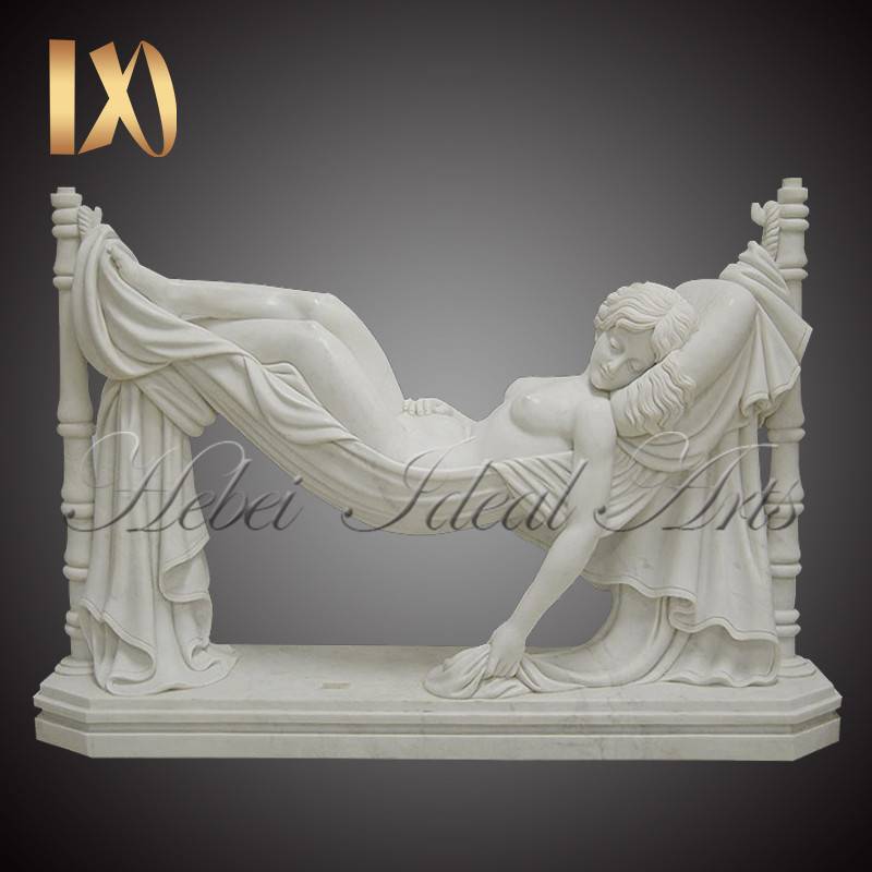 Factory outlet sweet slumber lady marble statue for sale