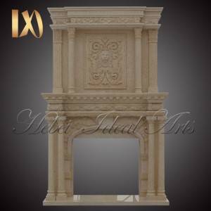 Custom size material double design fireplace for sale