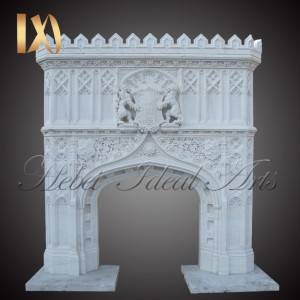 Sell custom size custom design custom material marble fireplace