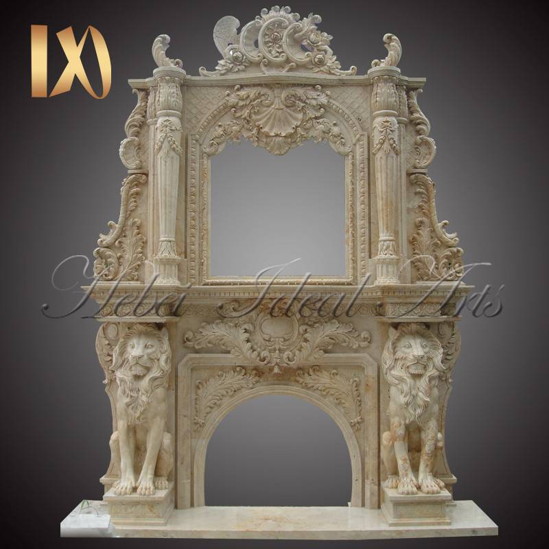 Customized size mixed color rome design marble fireplace Featured Image