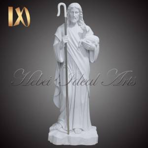 Life size marble shepherd religious statues of jesus for sale