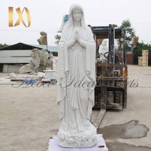 Outdoor marble religious our lady of Lourdes statue on discount sale for church decoration
