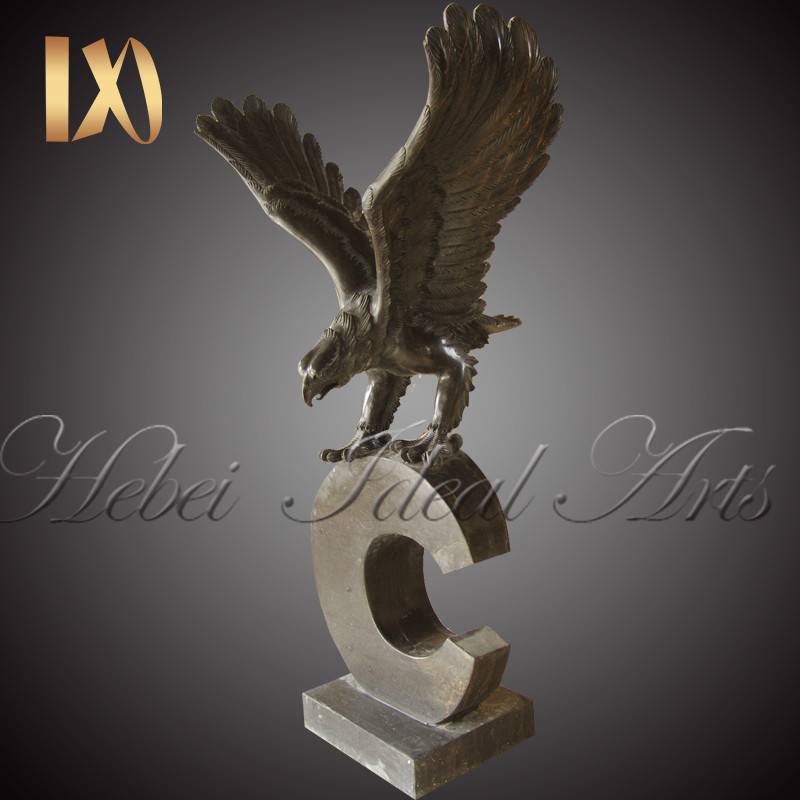 Custom sized black marble eagle marble statues for sale Featured Image