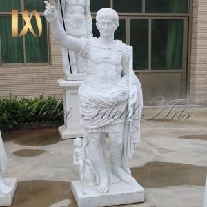 Life-size Augustus marble statue for sale