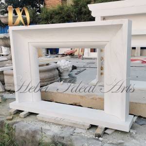 Fangshan White marble Bolection Surround fireplace