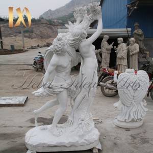 Life-size Apollo and Daphne marble Statue for sale