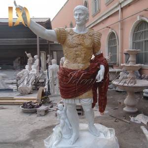 Life-size Augustus marble statue for sale