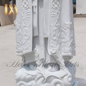Factory outlet beautiful white marble Virgin Mary statue for sale
