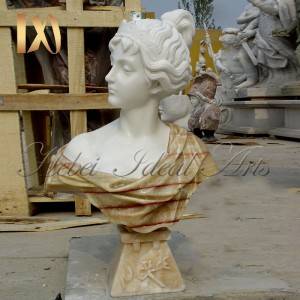 Pure White Marble French Noblewoman Bust for Sale