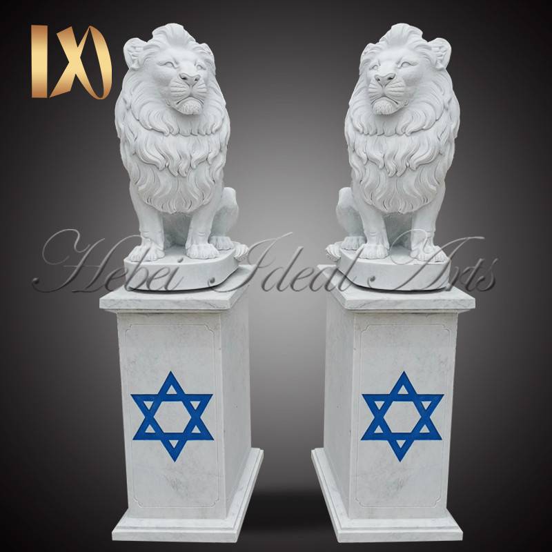 Custom sized and designed marble lion statue Featured Image
