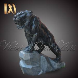 Custom sized beautiful marble tiger statues for sale