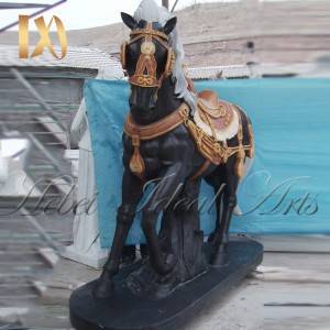 Custom sized mixed color horse marble statues