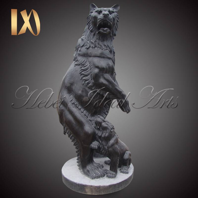 Customized size statue of mother bear and little bear for sale