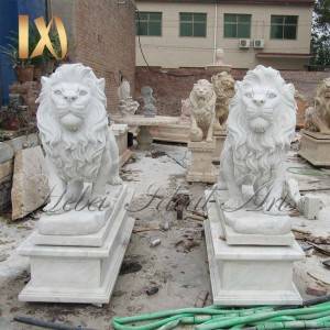Life Size Outdoor Marble Walking Lion Statues for Sale