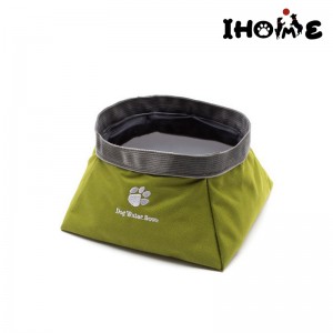 Pet Travel Accessory Portable Fabric Dog Bowl Food Container