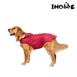 Dog Raincoat With Hood Waterproof Jacket For Large Dogs