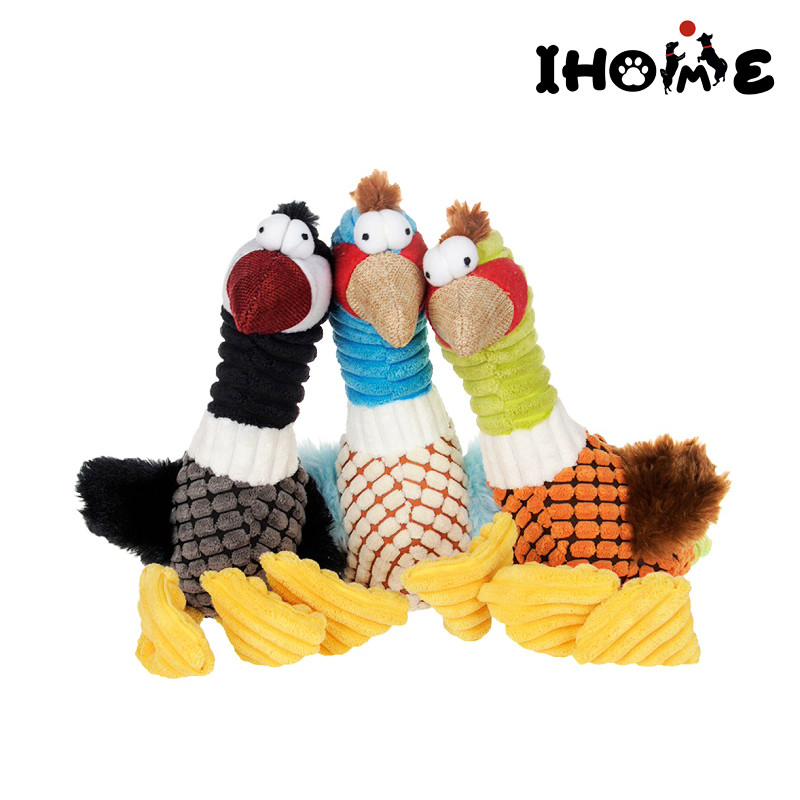 Animal Plush Dog Toy Set Squeak Bird Chew Toys Featured Image
