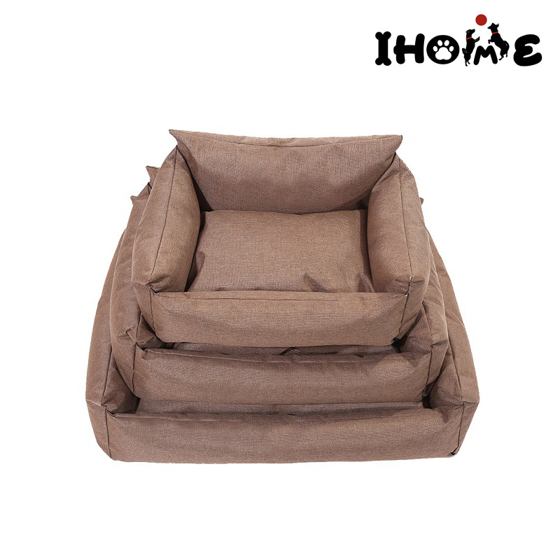 Brown Warm Basket Bed Cushion Oxford Fabric Pet Nest Featured Image
