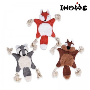 3 Packs Squirrel Plush Chew Toys Squeaky Dog Toy