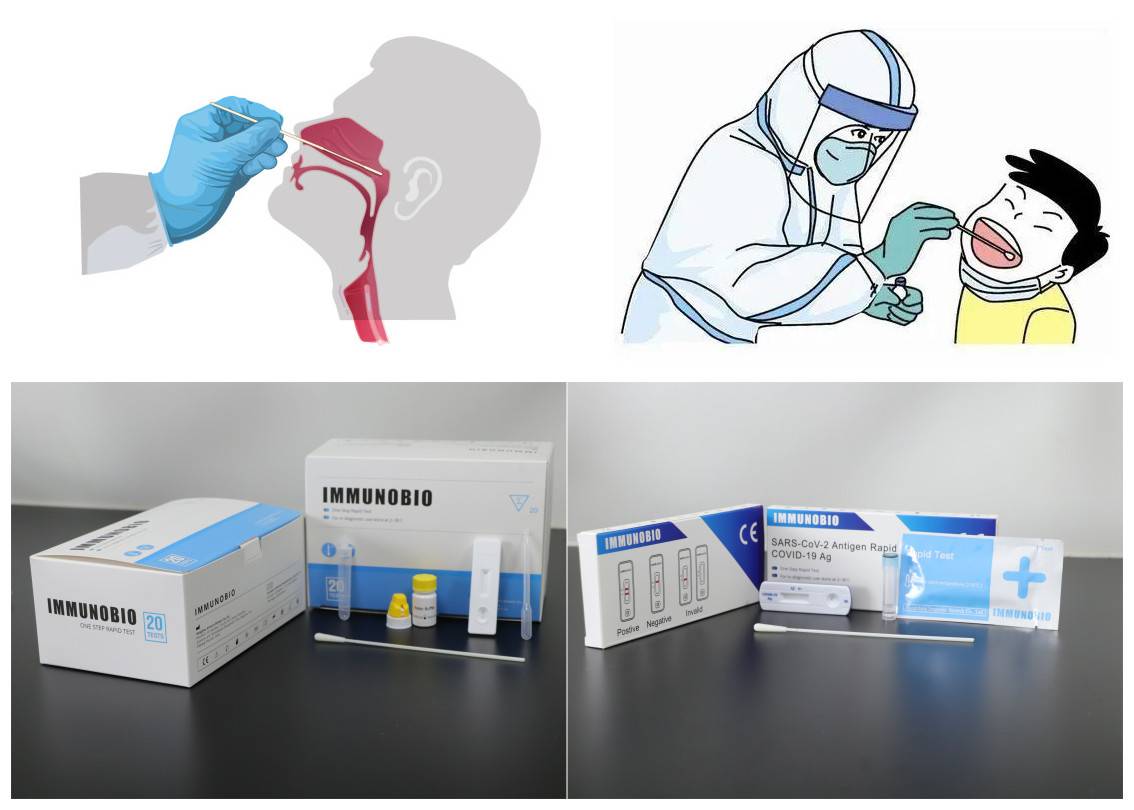 COVID 19-testsett for nese- og spyttpinne