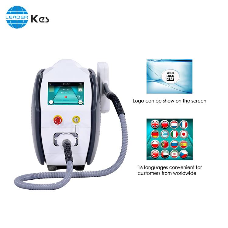 Professional q switched nd yag laser tattoo removal machine with CE approved
