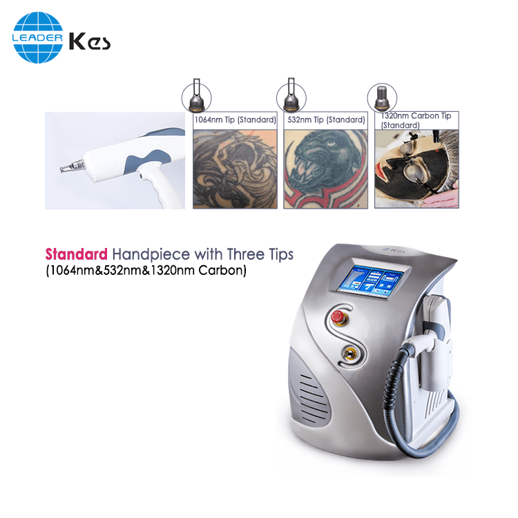 Q-switched nd yag laser 1604nm/532nm rejuvi tattoo removal machine for all kinds of colors