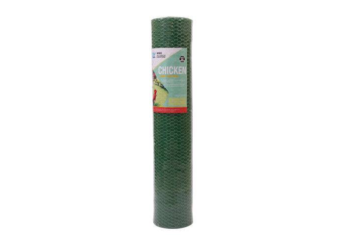 Anti – Rust Vinyl 13mm PVC Coated Wire Netting Green Chicken Wire Fencing