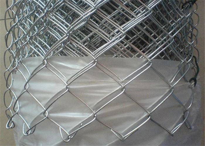 Cyclone Wire Mesh Chain Link Fencing 50mm For Airports / Expressway