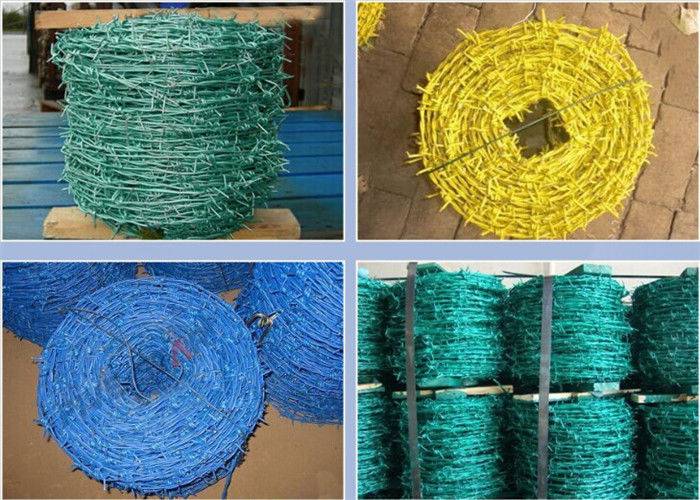 Livestock Green PVC Coated Barbed Wire Fence With Great Rust Resistance
