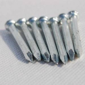 Smooth Shank Galvanized Concrete Nails 9 Gauge 4'' For Building Construction