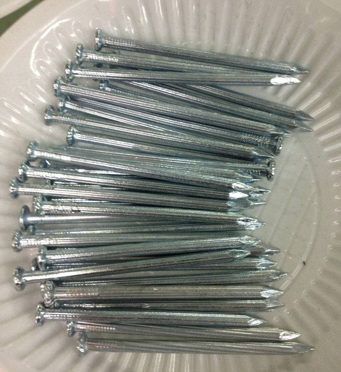 Ring Shank Iron Wire Nails , Common Wire Galvanized Steel Concrete Nails
