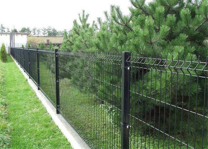White 14 15 16 Gauge Wire Mesh Fence , Green Plastic Coated Wire Fencing