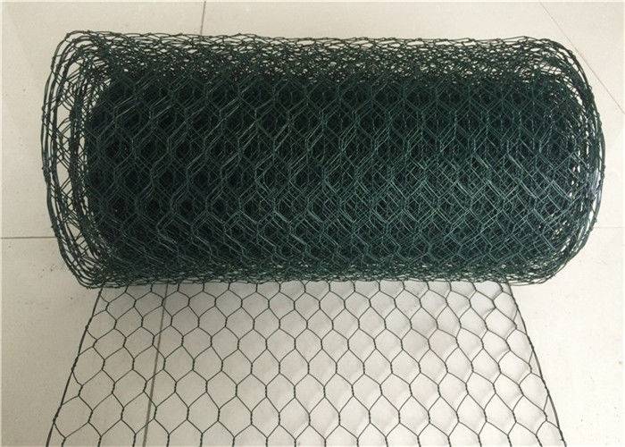 Hexagonal Rabbit Proof Wire Netting , Premium PVC Coated Wire Mesh Fencing
