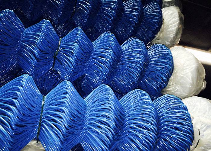Green / Blue PVC Coated chain link fences 1.45m Residential using with UV protection