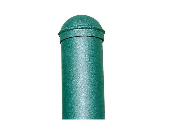 Green Pvc Coated 60mm All Steel Fence Posts Metal For 3d Fencing Panel