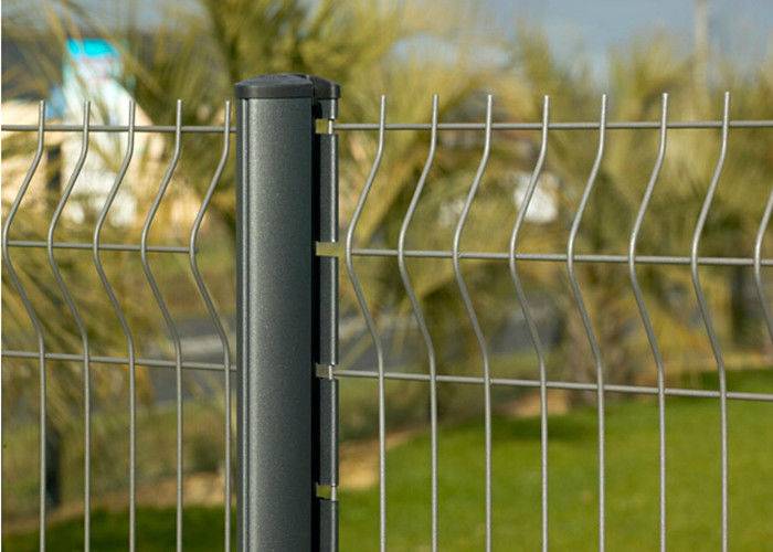 Peach Galvanised Steel Posts For Welded Mesh Panel , Nice Appearance