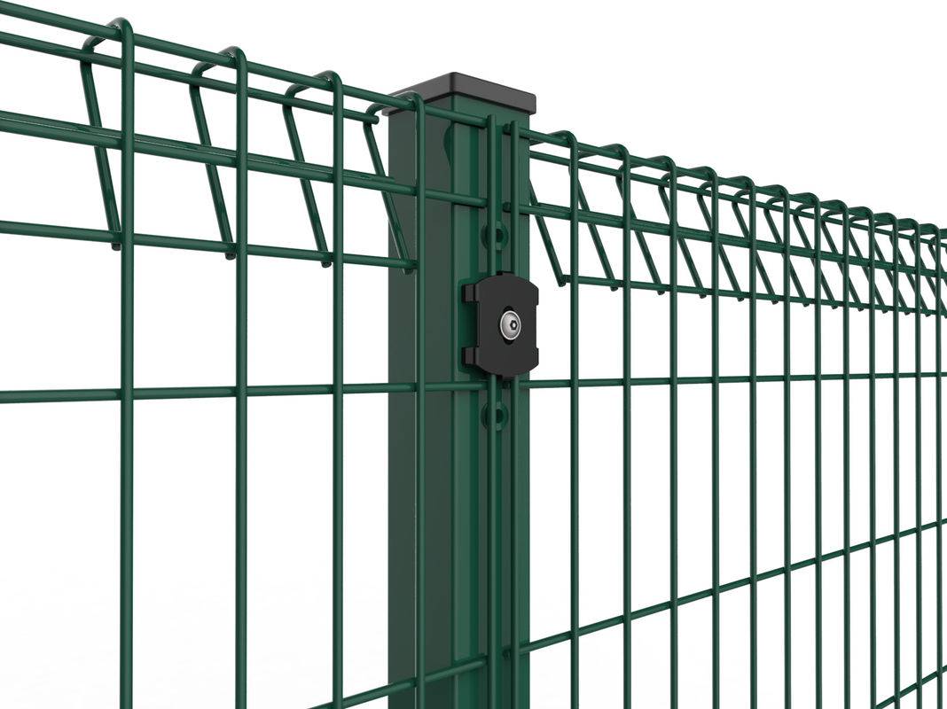 Roll Top and Bottom Fence , PVC / Powder Coated Roll Top Welded Wire Fence