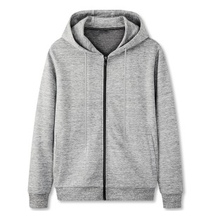 Men’s clothes zipper customised pullover hoodie