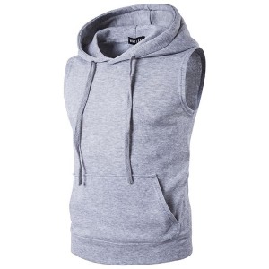 Men’s tank top with hoodies and pocket