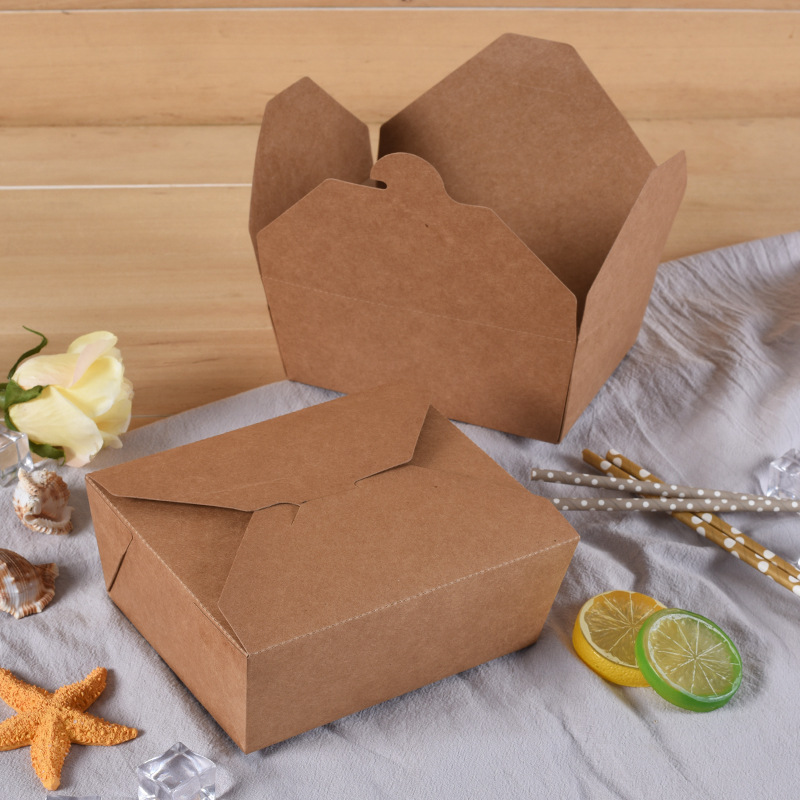 disposable kraft paper salad box,salad dressing takeaway food container,paper box for sushi