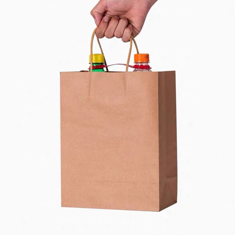 China  Manufacture Cheap Custom Logo Kraft Paper Bag With Handles