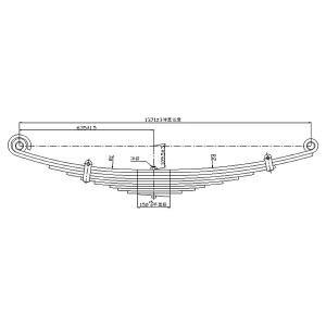 OEM 43-698 truck part front leaf spring with bushings