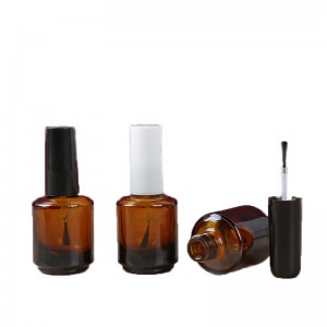 Custom Made 10ml150ml Cylinder Glass Uv Gel Empty Nail Polish Bottle With Brush